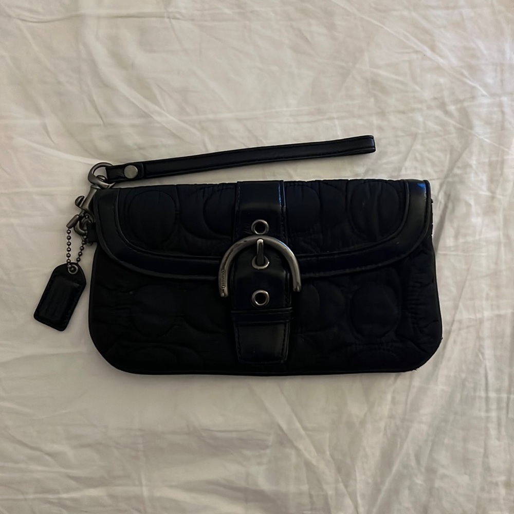 Black COACH Wristlet